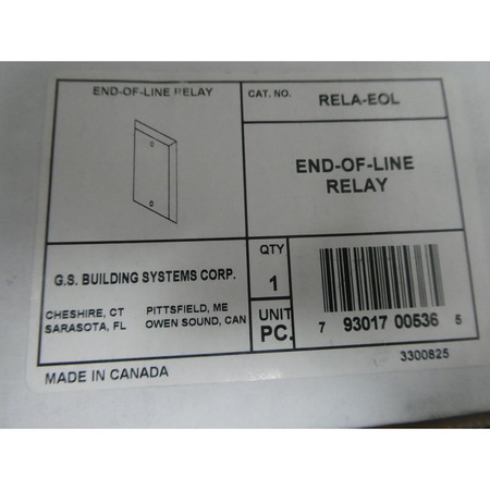 Gs Building Systems END-OF-LINE RELAY FIRE SAFETY PART & ACCESSORY RELA-EOL